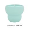 Light Blue Ceramic Candle Holder with Dimensions