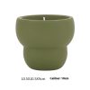 Olive Green Ceramic Candle Holder with Dimensions