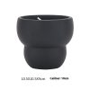 Black Ceramic Candle Holder with Dimensions