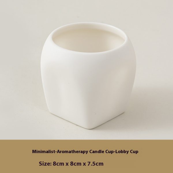 Minimalist White Aromatherapy Candle Cup - Lobby Cup