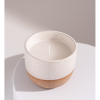 Handcrafted White and Natural Ceramic Candle