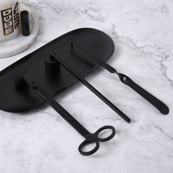 Black Stainless Steel Candle Accessory Set